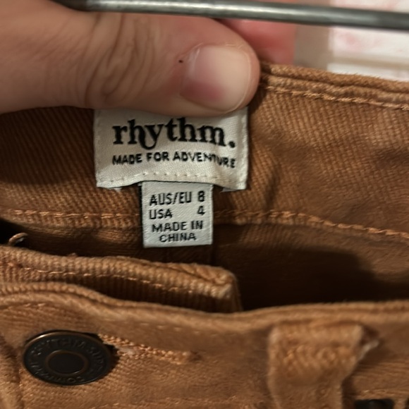 Rhythm women’s tan wide leg jeans - Picture 3 of 6